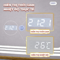 Gương thông minh hình bát giác khung inox Hiwin M-O4887LDWT-P