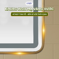 Gương thông minh hình chữ nhật đứng khung inox vàng xước Hiwin M-V8060LD-P