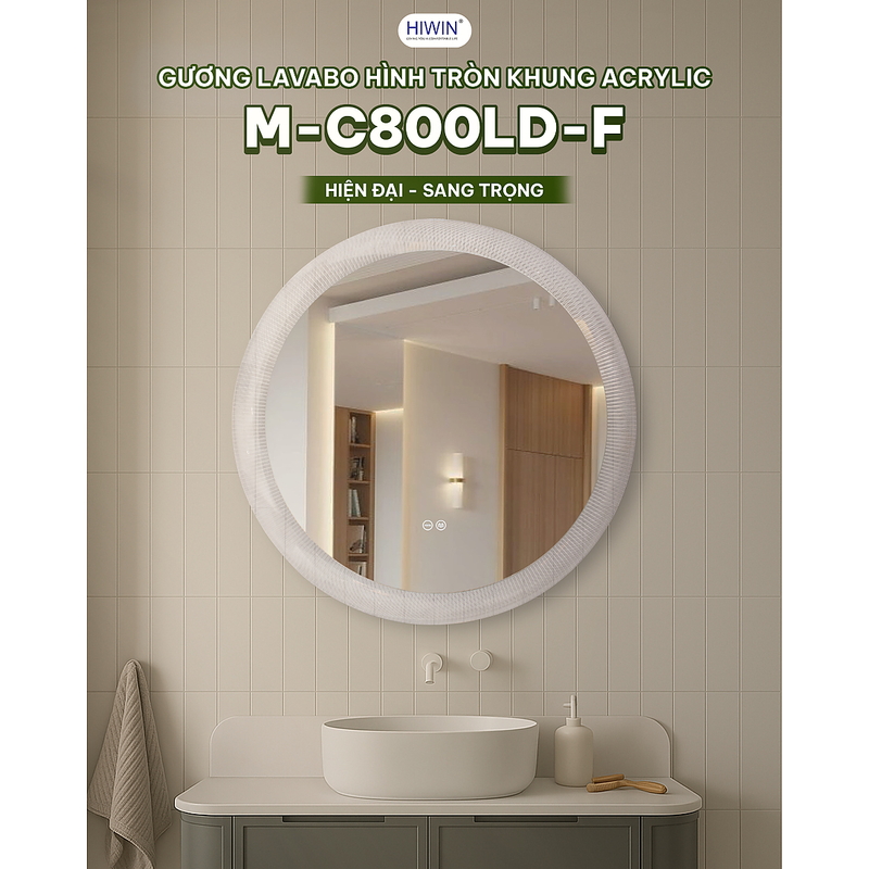 Gương thông minh hình khung acrylic phun mờ xuyên sáng Hiwin M-C800LD-F