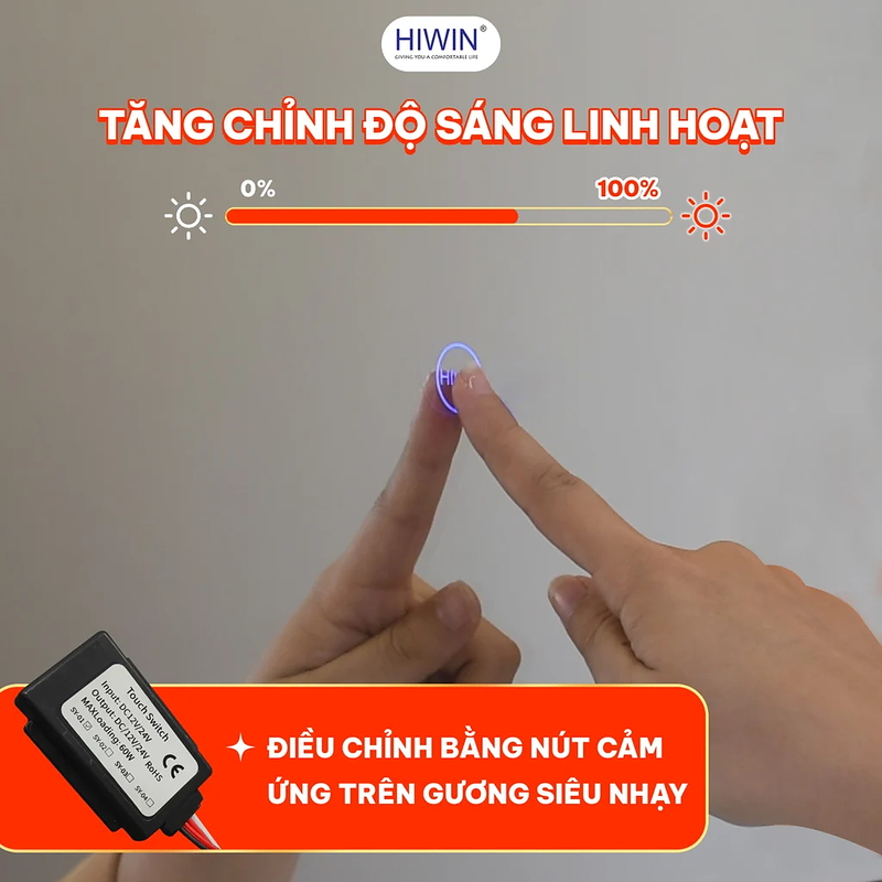 Gương thông minh hình tròn Hiwin M-H7670L-H