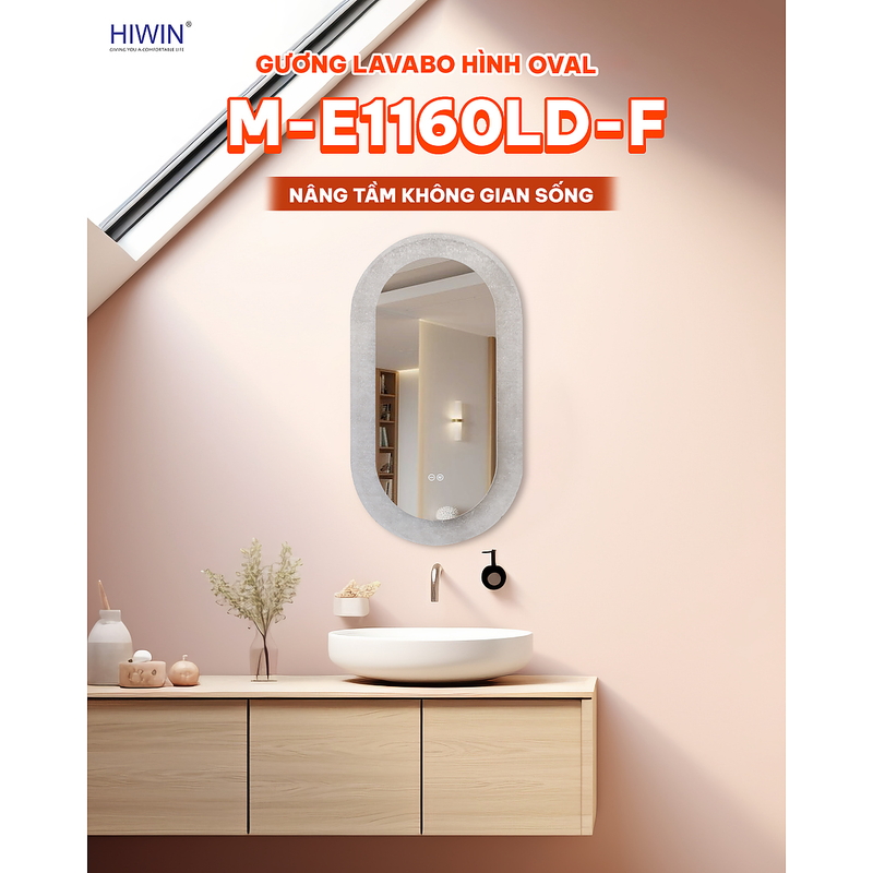 Gương thông minh hình viền acrylic trong suốt Hiwin M-E1160LD-F