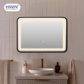 Gương thông minh hình chữ nhật khung màu đen Hiwin M-R7050LD-B