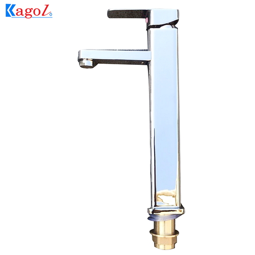 Vòi chậu rửa mặt nóng lạnh 1 chân thân vuông Kagol LA31