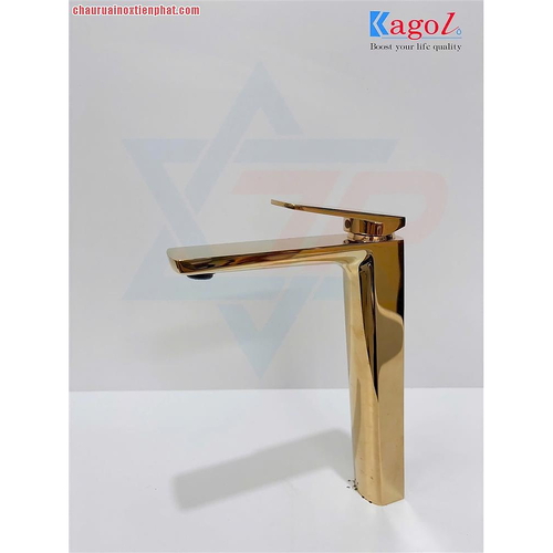 Vòi lavabo nóng lạnh 1 chân thân vuông Kagol LA54