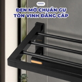 Giá để khăn trong nhà tắm 2 tầng màu đen Hiwin Y-7611BL 