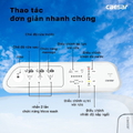 Bồn cầu 2 khối nắp thông minh Caesar CD1342/TAF400H