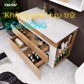 Tủ Lavabo treo tường Caesar EH15028DDRW7V (Không bao gồm vòi + chậu)