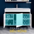 Tủ Lavabo treo tường Caesar EH15028DDRV (không bao gồm vòi + chậu)