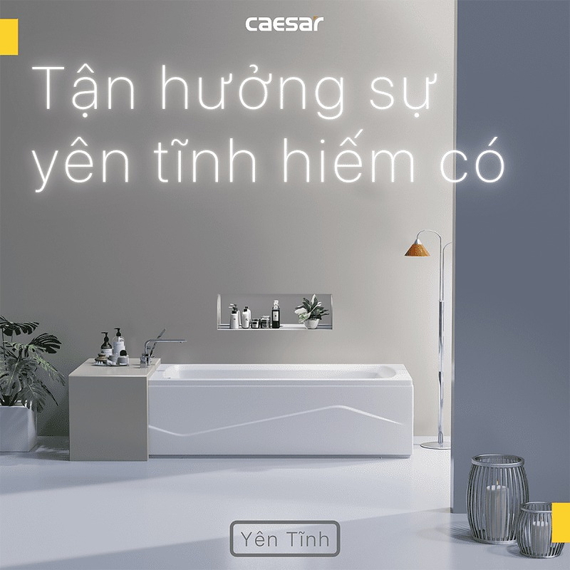 Bồn tắm chân yếm 1.7M CAESAR AT0670R ( Xả phải yếm trái )