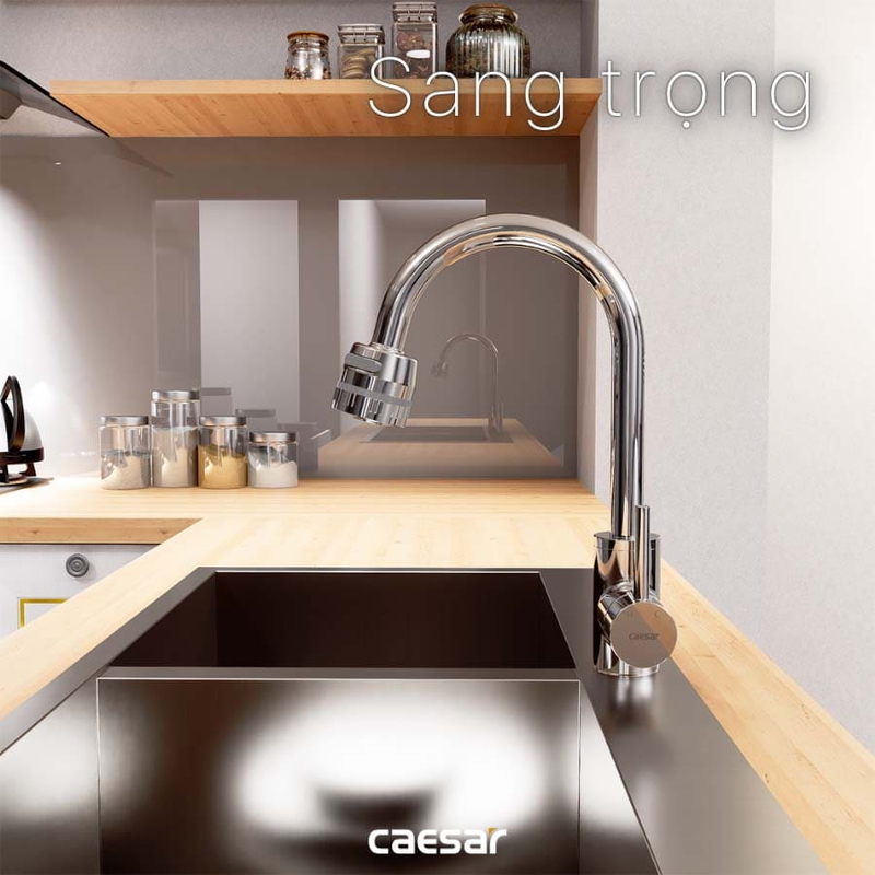 Vòi Rửa Bát Nóng Lạnh Caesar K695CV