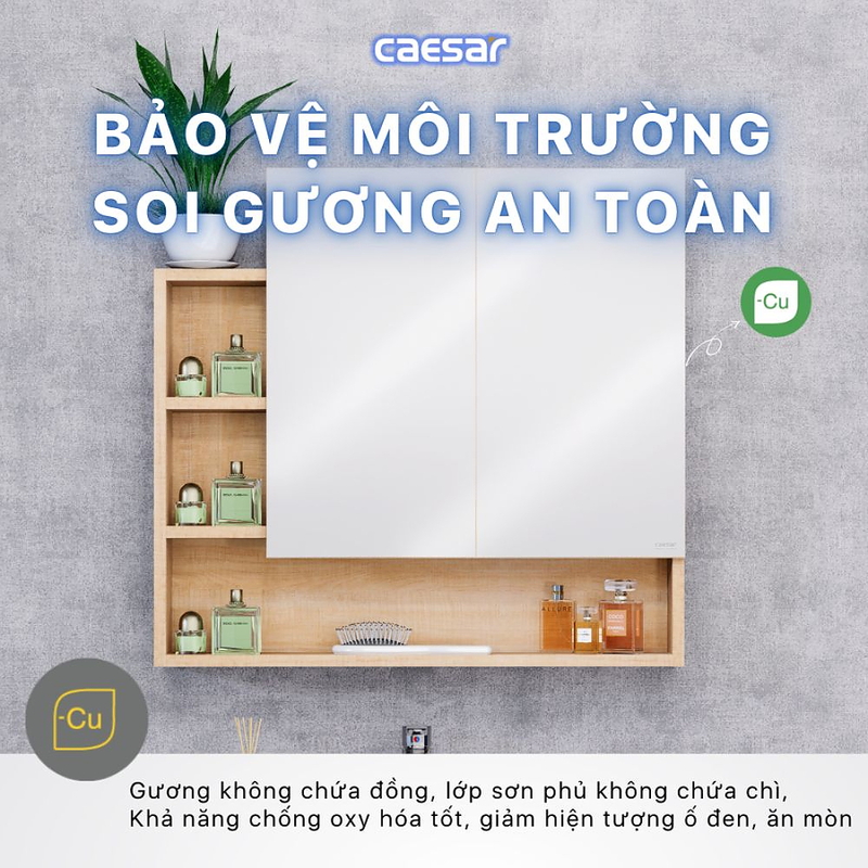 Tủ gương treo phòng tắm CAESAR EM0180W7V