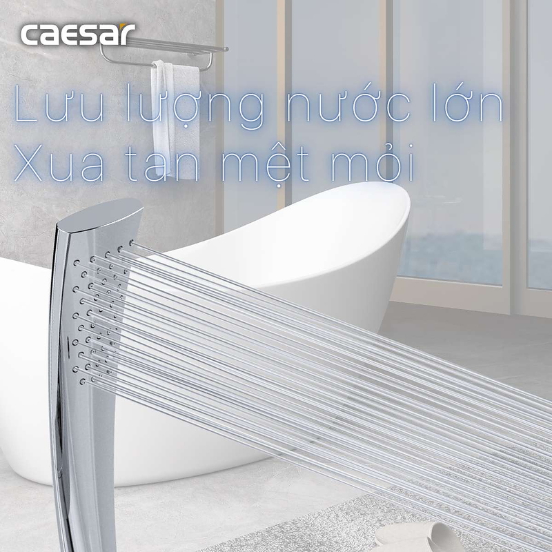Vòi bồn tắm nóng lạnh đặt sàn Caesar AS689C