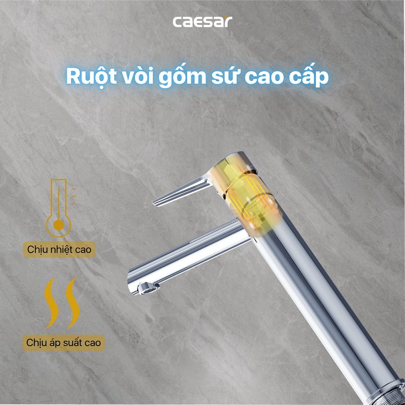 Vòi Lavabo Lạnh 1 Chân Caesar B191C