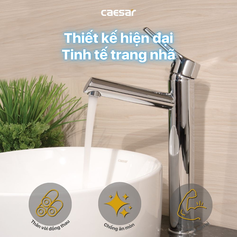 Vòi Lavabo Lạnh 1 Chân Caesar B191C