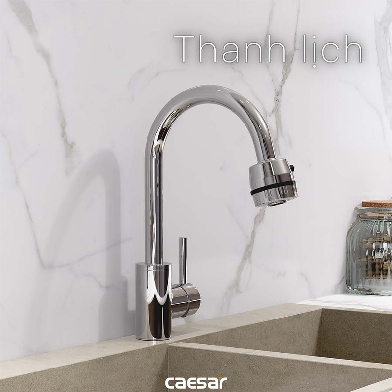 Vòi Rửa Bát Nóng Lạnh Caesar K695CV
