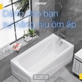 Bồn tắm chân yếm 1.7M CAESAR AT0670R ( Xả phải yếm trái )