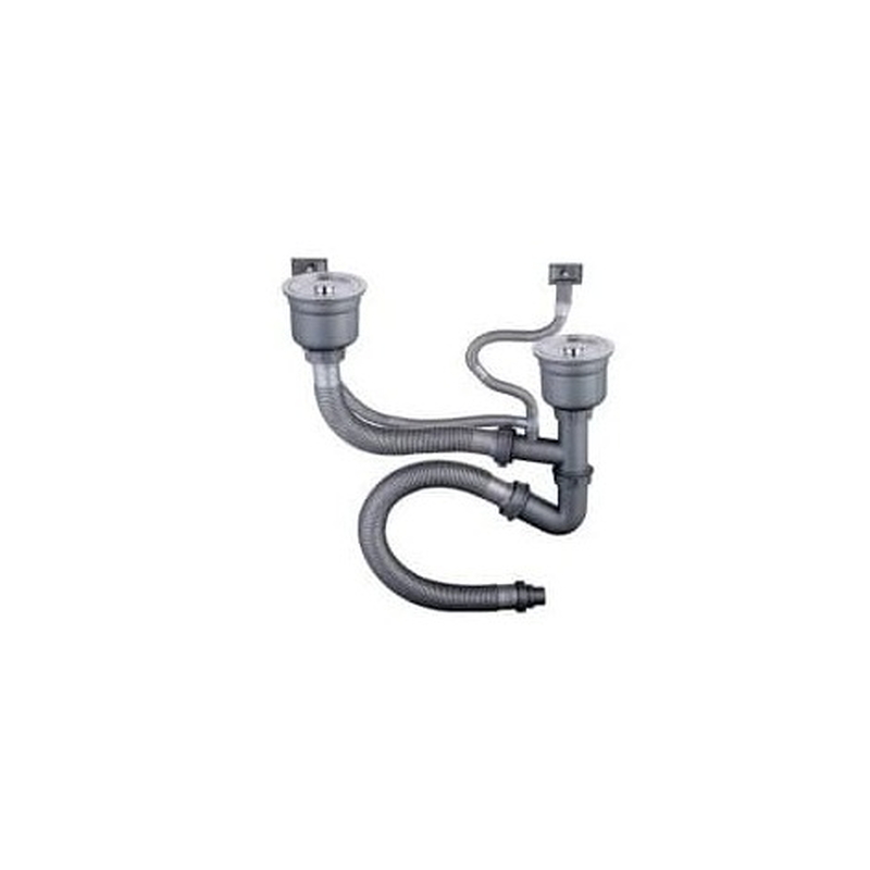 Bộ xi phông chậu rửa bát 2 hố chính hãng Caesar KSF003