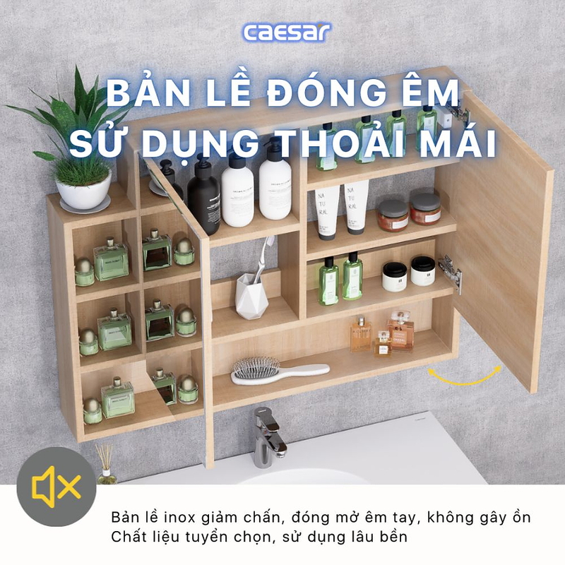 Tủ gương treo phòng tắm CAESAR EM01100W7V