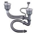 Bộ xi phông chậu rửa bát 2 hố chính hãng Caesar KSF003