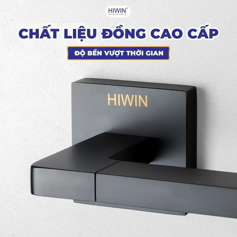 Thanh để khăn trong nhà tắm màu đen Hiwin Y-1308