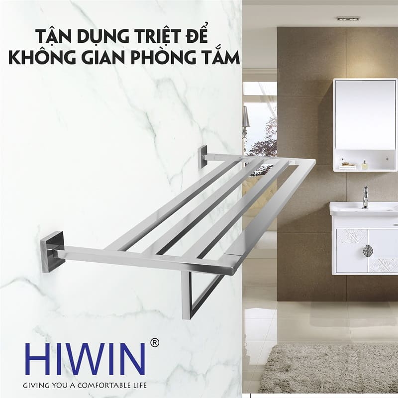 Giàn treo khăn nhà tắm 2 tầng Hiwin Y-1211
