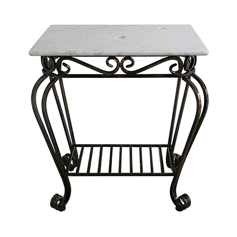 Bàn đá khung sắt đặt chậu lavabo Kanly FP04