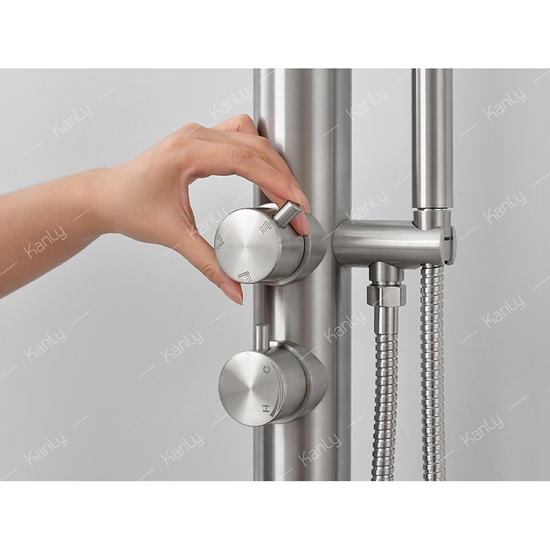 Sen cây tắm đứng nóng lạnh đặt sàn ngoài trời Kanly KLS9003