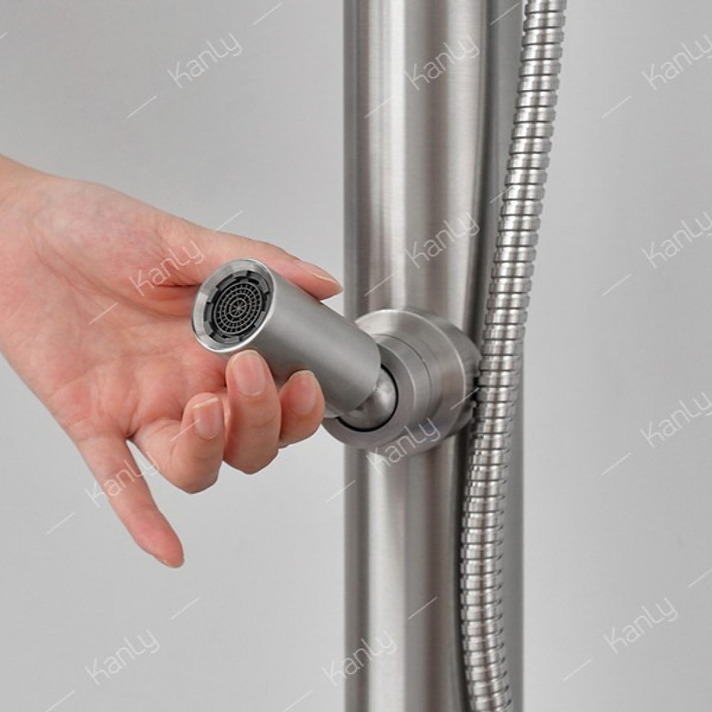 Sen cây tắm đứng nóng lạnh đặt sàn ngoài trời Kanly KLS9003