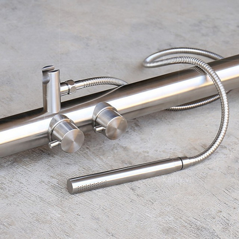 Sen cây tắm đứng nóng lạnh đặt sàn ngoài trời Kanly KLS9003
