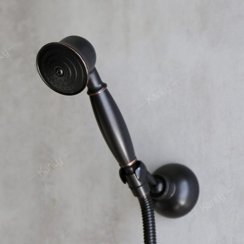 Sen tắm nóng lạnh bằng đồng màu đen Kanly GCS20B