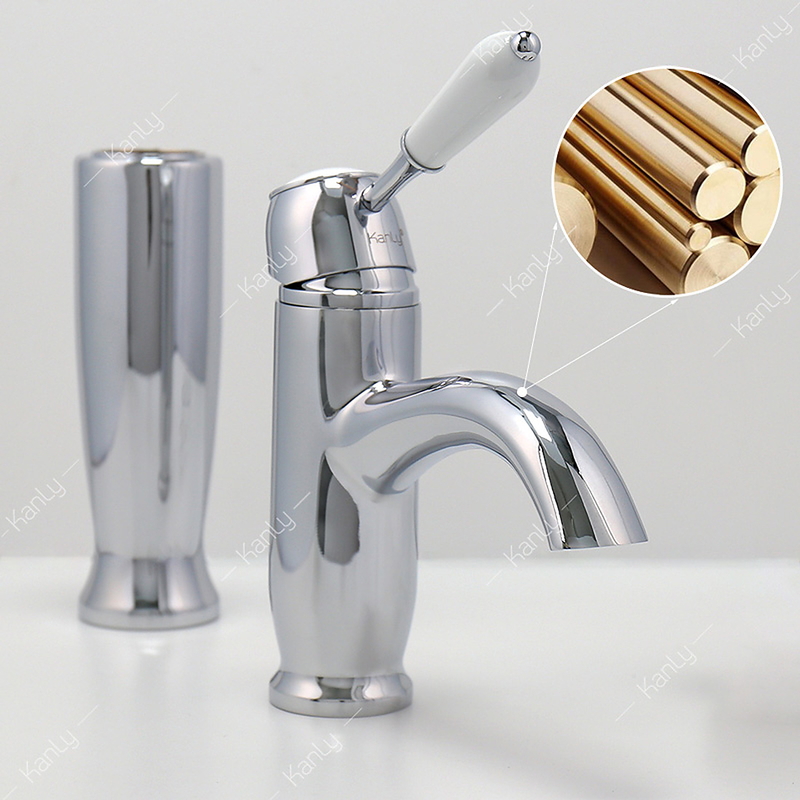 Vòi chậu lavabo nóng lạnh mạ chrome Kanly CHA09