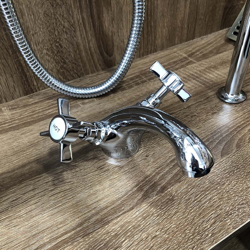 Vòi chậu lavabo nóng lạnh mạ chrome Kanly CHV05