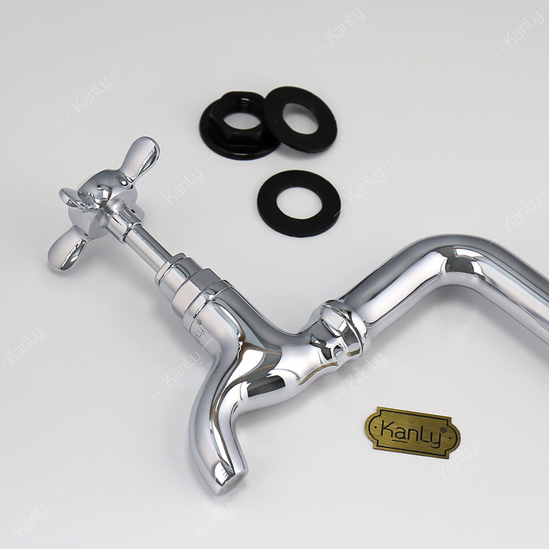 Vòi nước lạnh bằng đồng gắn tường mạ chrome Kanly CHT01N