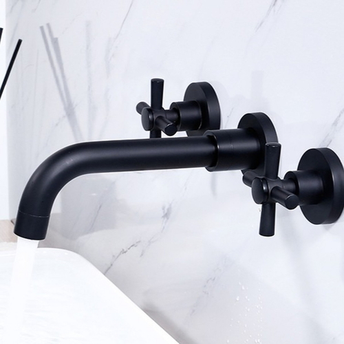 Vòi chậu lavabo nóng lạnh gắn tường Kanly GCT07B