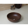 Chậu lavabo đặt bàn sứ tròn màu nâu Kanly SU511