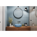Chậu lavabo đặt bàn sứ tròn màu xanh da trời Kanly SU525
