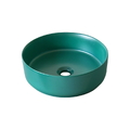 Chậu lavabo đặt bàn sứ tròn màu xanh lá Kanly SU529
