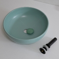 Chậu lavabo đặt bàn sứ tròn màu xanh ngọc Kanly SU516