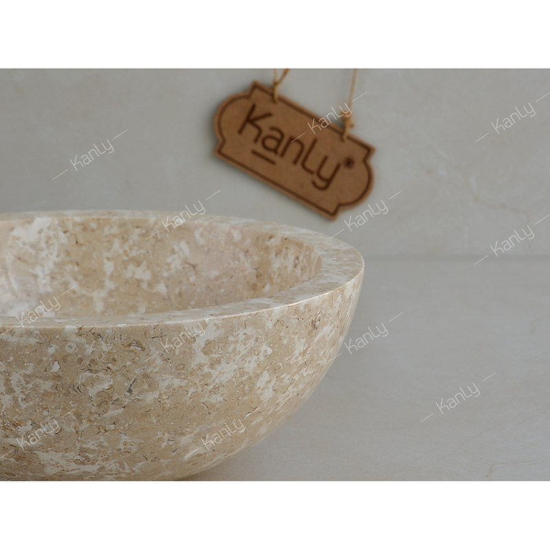 Chậu lavabo đặt bàn đá Marble tự nhiên Kanly MAR11I