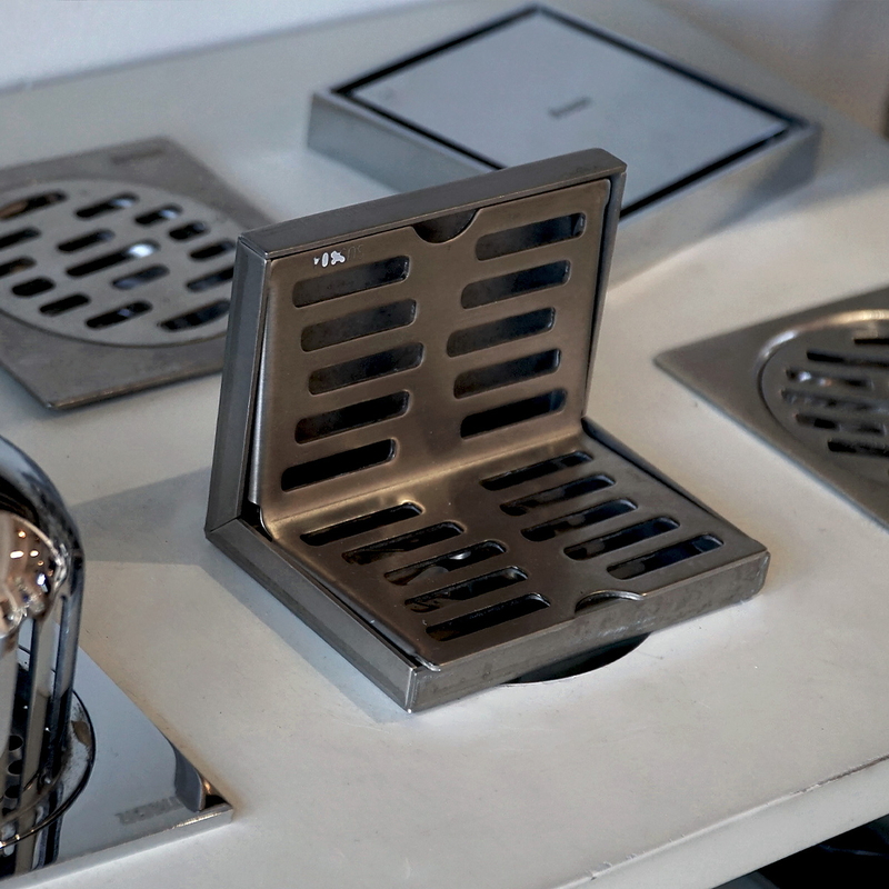Phễu thoát sàn dạng góc xả ngang Ø60 ATMOR AH127-1