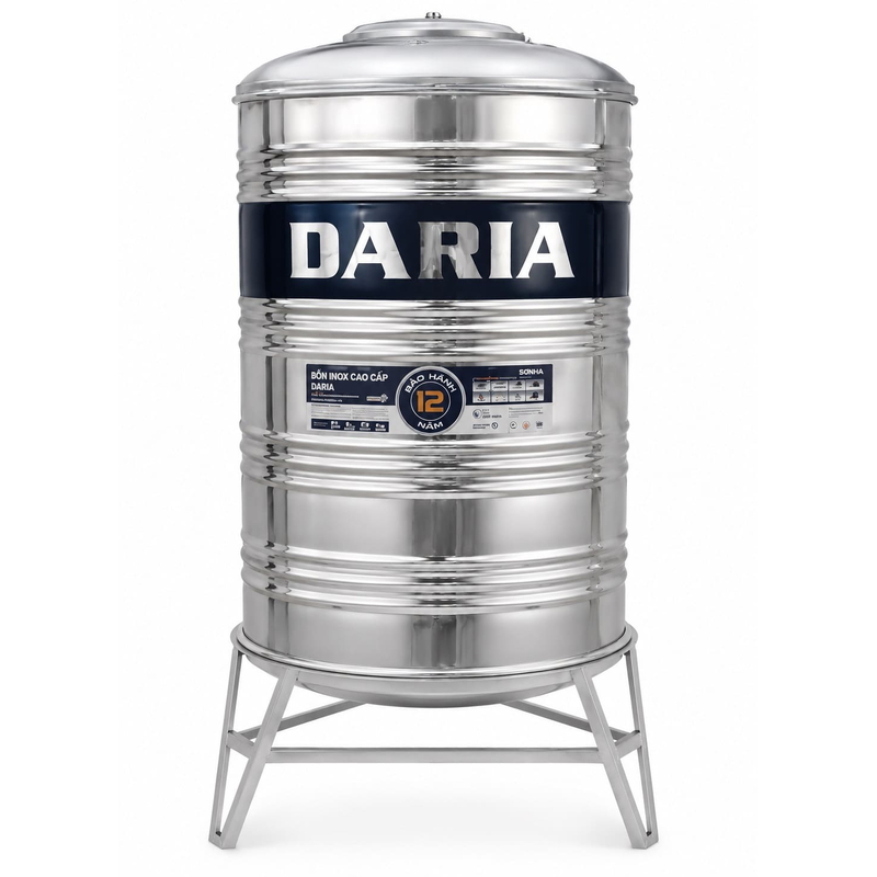 Bồn nước inox Daria 2500L đứng DRAD2500F1140