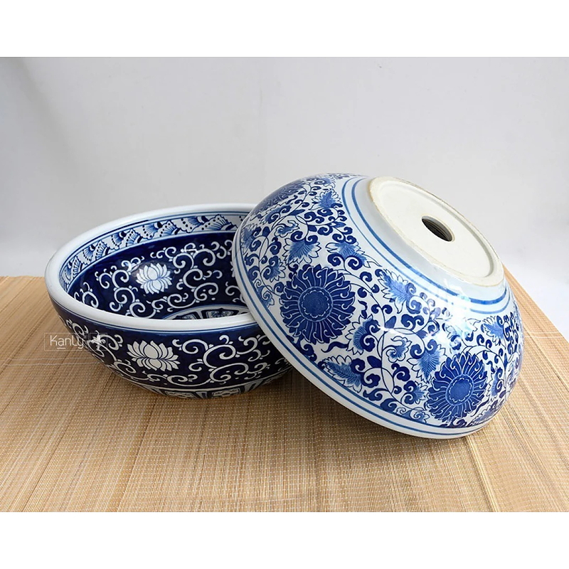 Chậu Rửa Mặt Lavabo Đặt Bàn Sứ Mỹ Thuật Kanly SU121