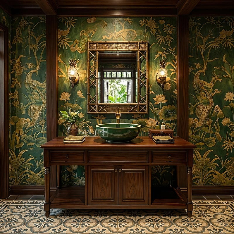 Chậu Rửa Mặt Lavabo Gốm Đặt Bàn Kanly GV004