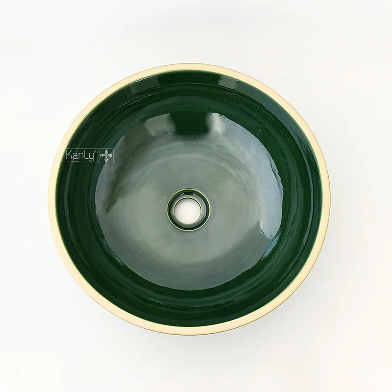 Chậu Rửa Mặt Lavabo Gốm Đặt Bàn Kanly GV004