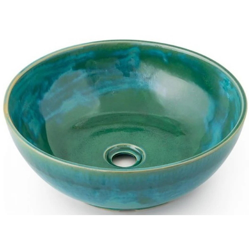 Chậu Rửa Mặt Lavabo Gốm Họa Tiết Xanh Rạn Đặt Bàn Kanly GV006