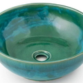Chậu Rửa Mặt Lavabo Gốm Họa Tiết Xanh Rạn Đặt Bàn Kanly GV006