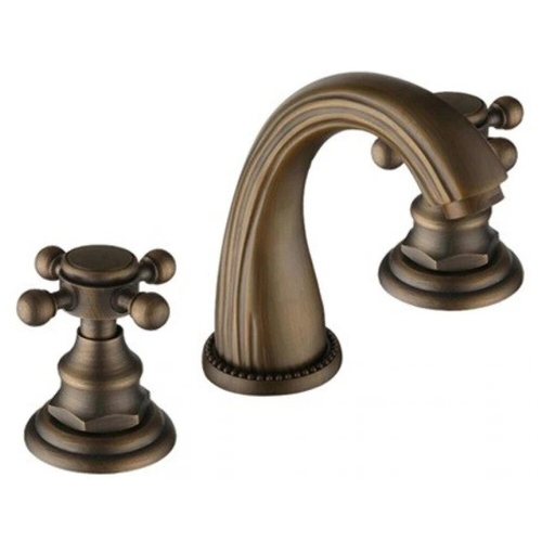 Vòi lavabo nóng lạnh bằng đồng 3 lỗ Kanly GCB03