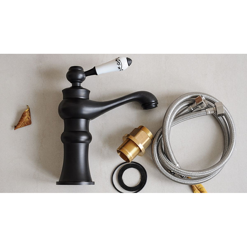 Vòi chậu lavabo nóng lạnh bằng đồng Kanly GCV03B