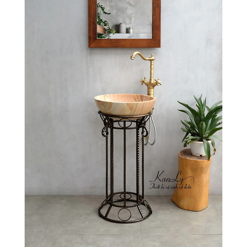 Kệ Đặt Chậu Rửa Mặt Lavabo Bằng Sắt Kanly FP03