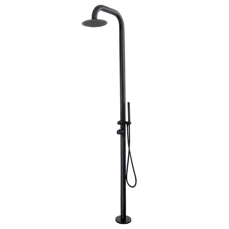 Sen cây tắm đứng đặt sàn ngoài trời màu đen mờ Kanly KLS9008B
